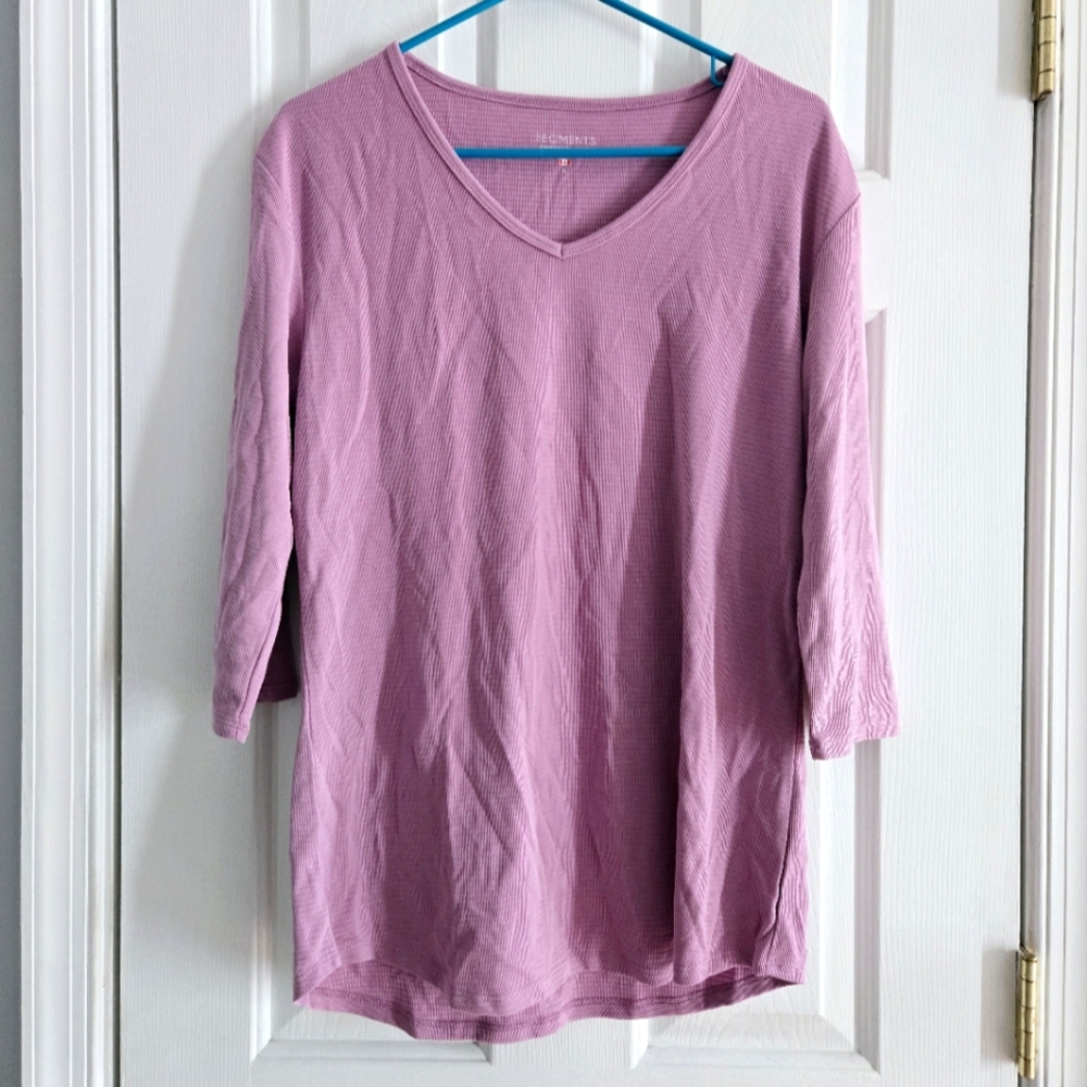 Women's large Pink V-Neck Top